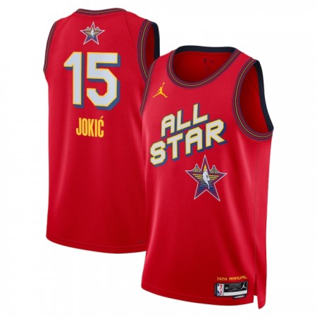 Camiseta Hombre NBA All-Star 2025 Nikola Jokic Jordan Rojo Swingman